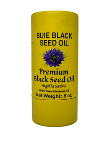 BUIE Black Seed Oil | Black Cumin Seed Oil | Un-Refined, Cold Pressed Extra Virgin Oil | with 4.5% to 6% Thymoquinone & Omega 3 6 9 | 8 Fl. Oz.