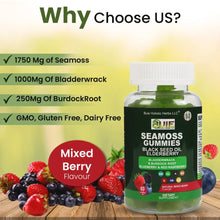 Load image into Gallery viewer, BUIE Sea Moss Gummies with Bladderwrack, Burdock Root &amp; Berry | 60 Gummies