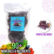 Load image into Gallery viewer, Purple Irish Sea Moss - Dr Sebi Inspired | Organic Raw Sea Moss | Make Gel | Purple Sea Moss | Enriched with Minerals &amp; Nutrients
