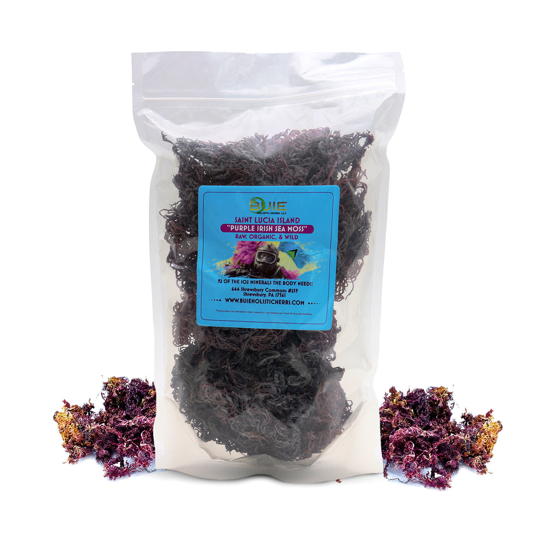 Purple Irish Sea Moss - Dr Sebi Inspired | Organic Raw Sea Moss | Make Gel | Purple Sea Moss | Enriched with Minerals & Nutrients
