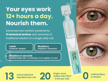 Load image into Gallery viewer, BUIE Lutein Blueberry Eye Drops | Eye Support Formula | 20 Vials