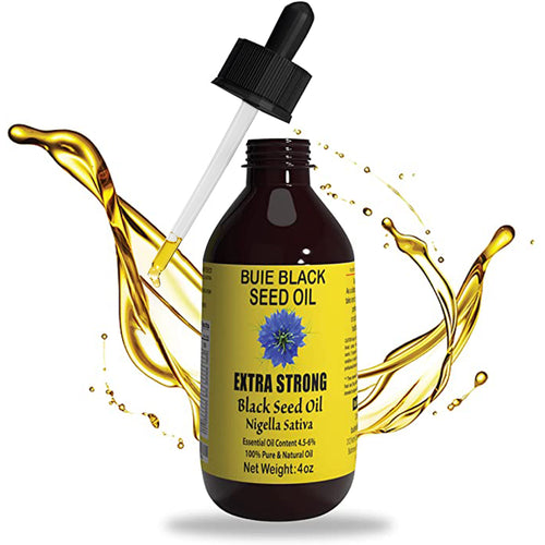 BUIE Black Seed Oil | Black Cumin Seed Oil | Un-Refined, Cold Pressed Extra Virgin Oil | with 4.5% to 6% Thymoquinone & Omega 3 6 9 | 4 Fl. Oz.