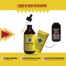 Load image into Gallery viewer, BUIE Black Seed Oil | Black Cumin Seed Oil | Un-Refined, Cold Pressed Extra Virgin Oil | with 4.5% to 6% Thymoquinone &amp; Omega 3 6 9 | 4 Fl. Oz.