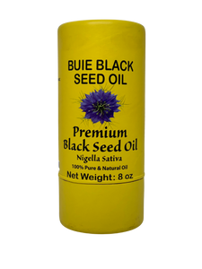 BUIE Black Seed Oil | Black Cumin Seed Oil | Un-Refined, Cold Pressed Extra Virgin Oil | with 4.5% to 6% Thymoquinone & Omega 3 6 9 | 8 Fl. Oz. (Pack of 12)