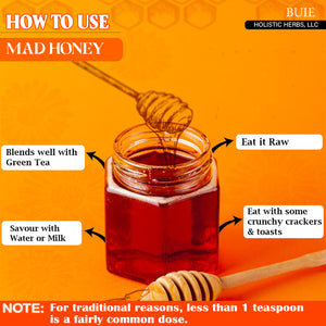 Mad Honey | Himalayan Honey | From Nectar of Rhododendron Plant | Medicinal Honey | 1 Teaspoon a day | 1.76 FL Oz. (50g)
